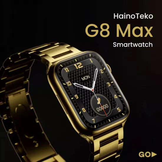 ساعة ذكية بلون ذهبي Hainoteko G8 Max - ضمان سنة - الدفع عند الإستلام متوفر لهذا المنتج ساعة ذكية بلون ذهبي Hainoteko G8 Max - ضمان سنة - الدفع عند الإستلام متوفر لهذا المنتج
