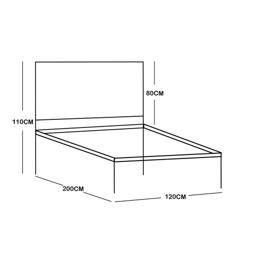 سرير معدني تنجيد جلد بني 120x200 سم سرير معدني تنجيد جلد بني 120x200 سم