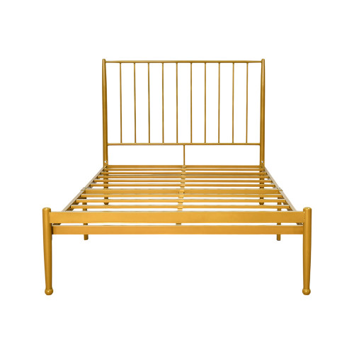 هيكل سرير معدني ذهبي 200×120 سم هيكل سرير معدني ذهبي 200×120 سم