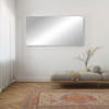 مرآة ديكور حائط بإطار فضي 60×120سم