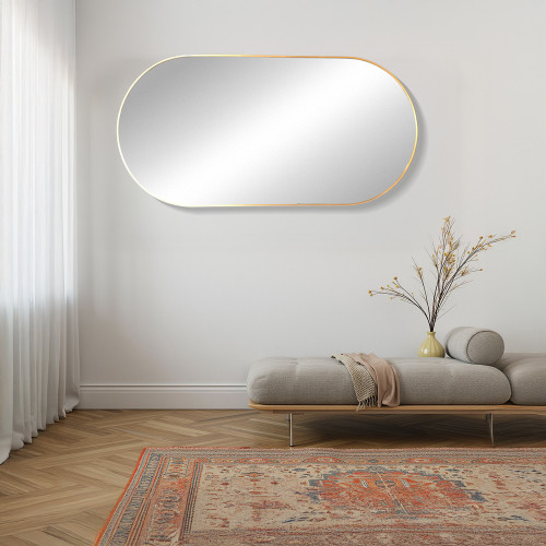 مرآة ديكور حائط بإطار ذهبي 60×120سم مرآة ديكور حائط بإطار ذهبي 60×120سم