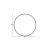 مرآة ديكور حائط دائرية بإطار ذهبي 80×80سم مرآة ديكور حائط دائرية بإطار ذهبي 80×80سم