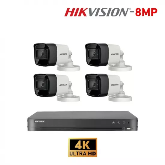 بكج 4 كاميرات 8 ميقا بوضوح 4k مع الرسيفر والهاردسك بكج 4 كاميرات 8 ميقا بوضوح 4k مع الرسيفر والهاردسك