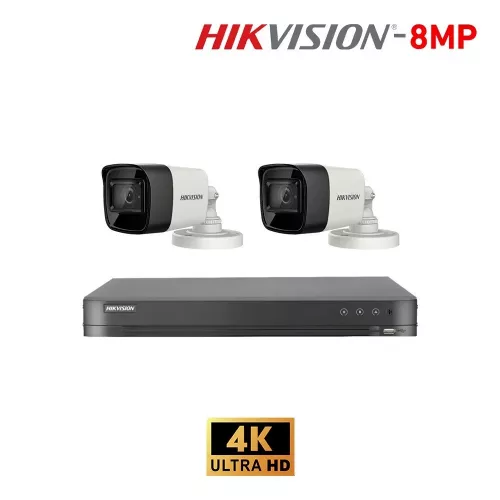 بكج 2 كاميرا 8 ميقا بوضوح 4k مع الرسيفر والهاردسك