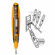 جهاز اختبار الجهد الرقمي Hsdt2201 Ac 100 500V 12 220V مقاس 135 مم × 23 مم × 17 مم