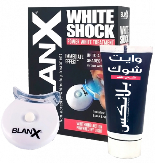 بلانكس وايت شوك جهاز تبييض الاسنان القوة الزرقاء 50مل