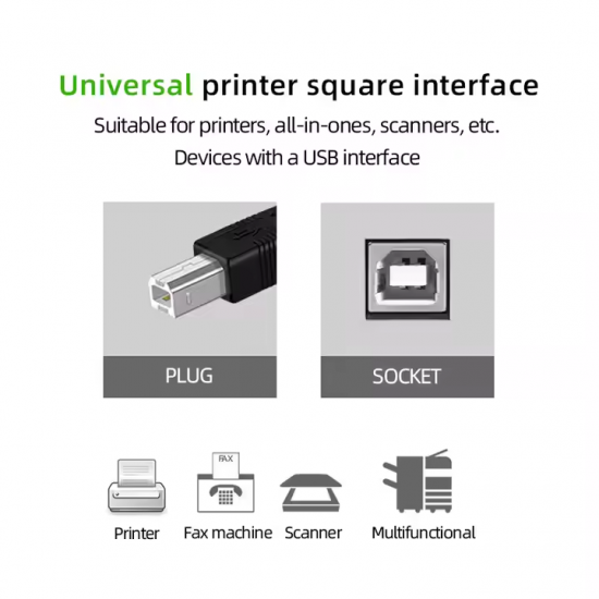 سلك طابعه usb اصلي طابعات عاديه وليزر جيت واكبر 