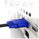 سلك من الكمبوتر او اللاب للشاشه vga ازرق اصلي 
