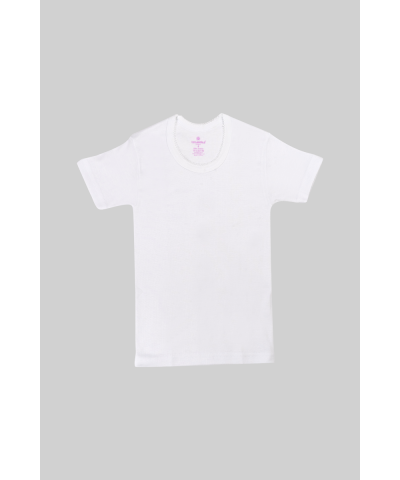 شد 6 حبة فنايل نص كم بناتي مع تطريز خفيف بالرقبة قطن 100% صناعة تركية ماركة جيلان كود 331