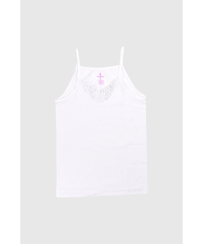 شد 6 حبة قنايل علاقي خيط مع تطريز على الرقبة قطن 100% صناعة تركية ماركة جيلان كود 334