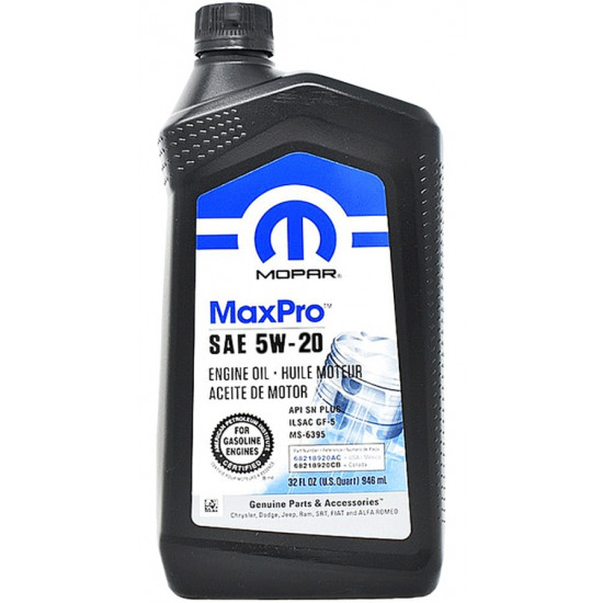 زيت محرك موبار نصف تخليقي 5W-20 SP Mopar - 1L