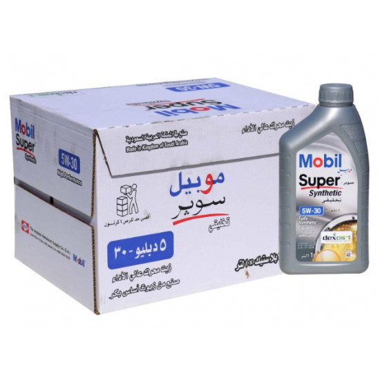 زيت المحرك موبيل Mobil  سوبر 5W-30 تخليقي بالكامل – dexos1™ Gen 3 -  12 لتر