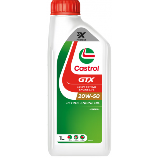 زيت كاسترول GTX 20W‑50 Castrol – 1 لتر – API SL / ACEA A3/B3, A3/B4 – معدني زيت كاسترول GTX 20W‑50 Castrol – 1 لتر – API SL / ACEA A3/B3, A3/B4 – معدني