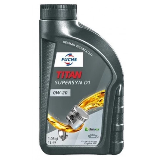  TITAN SYN SP SAE 0W-20 Fuchs – زيت فوكس محرك تخليقي بالكامل عالي الكفاءة 1 لتر