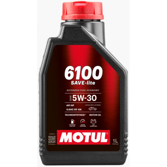 زيت موتر موتول Motul 6100 SAVE‑LITE SAE 5W‑30 – تخليقي موفرة للوقود (1 لتر)