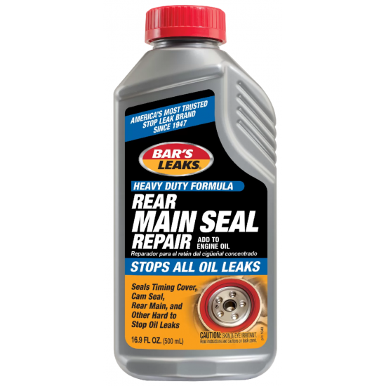 بارز ليكس لإصلاح تسرب زيت عمود الكرنك الخلفي – Bar’s Leaks Rear Main Seal Repair (500 مل)