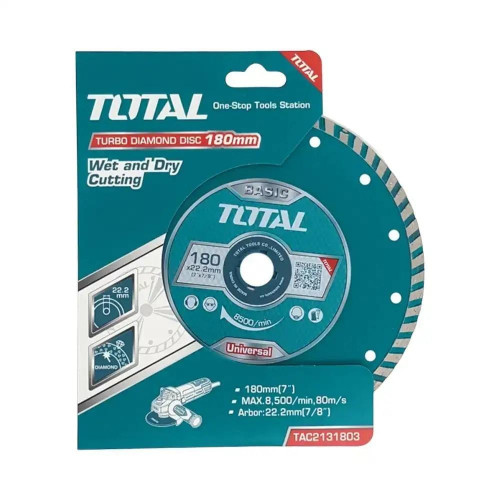 دسك ﻗﺹ ﺭﺧﺎﻡ ﻣﺷﺭﺷﺭ 7 انش, 180 مم توتال دسك ﻗﺹ ﺭﺧﺎﻡ ﻣﺷﺭﺷﺭ 7 انش, 180 مم توتال