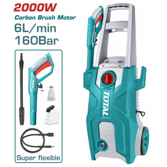 ماكينة غسيل ظغط عالي 2000W 160BAR توتال ماكينة غسيل ظغط عالي 2000W 160BAR توتال