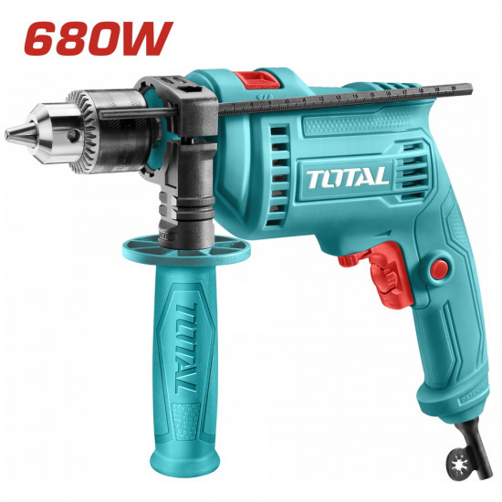 دريل رجاج 680W 13mm راس حديد توتال