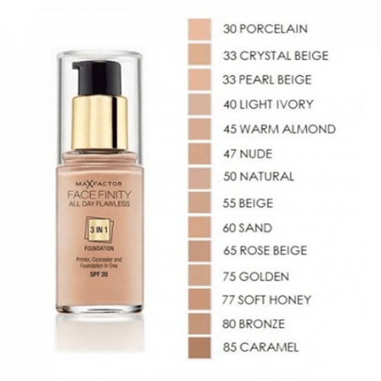 ماكس فاكتور Facefinity All Day Flawless 3 In 1 Foundation