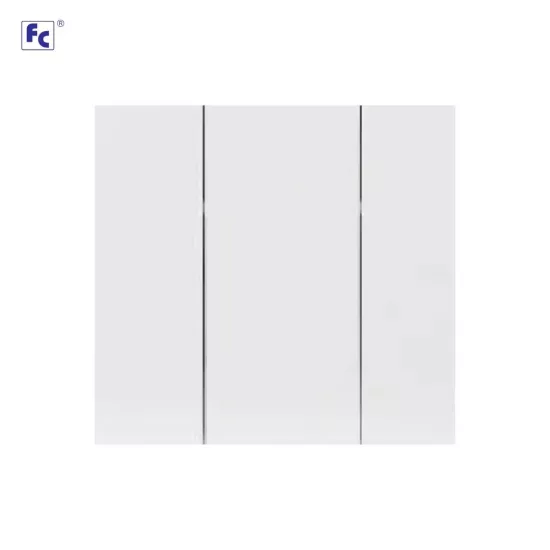 مفتاح ثلاثي ديكور 3*3 ابيض - اف سي 
