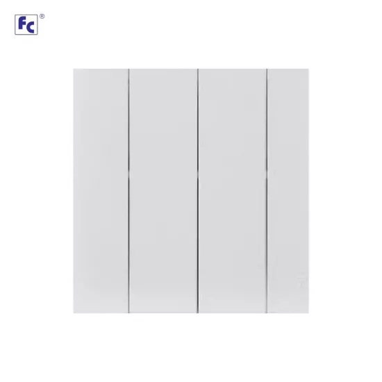 مفتاح دركسيون رباعي ديكور 3*3 ابيض - اف سي 