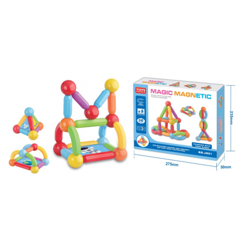 لعبة تراكيب مجموعة البناء المغناطيسية 36 قطعة  