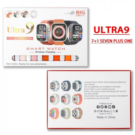 ساعة ذكية ULTRA 9 SEVEN PLUS ONE (49mm) من WIN MAX ORIGINAL