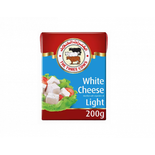 جبنة بيضاء البقرات الثلاث قليل الدسم 200 جم