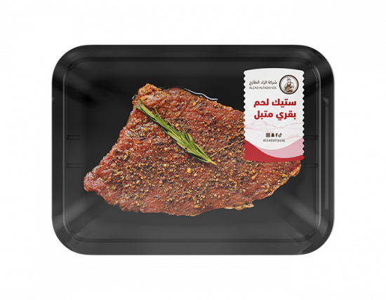 ستيك لحم بقري متبل