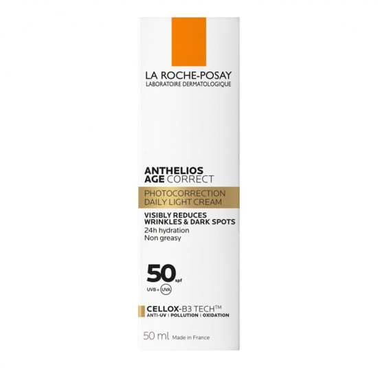 لاروش بوزيه أنثيليوس ايدج كوريكت SPF 50 واقي شمس مقاوم لعلامات تقدم سن مع النياسيناميد 50 مل لاروش بوزيه أنثيليوس ايدج كوريكت SPF 50 واقي شمس مقاوم لعلامات تقدم سن مع النياسيناميد 50 مل