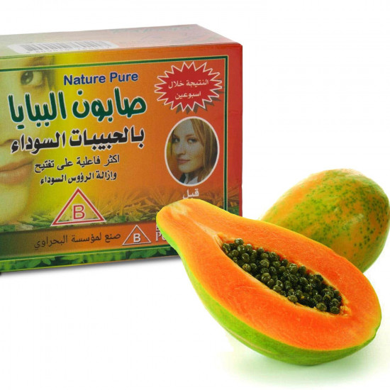بابايا صابونه بالحبيبات السوداء 135 جم 5*1 بابايا صابونه بالحبيبات السوداء 135 جم 5*1