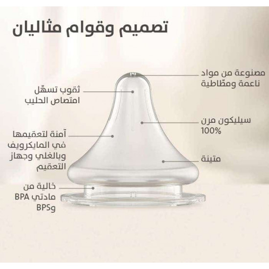 بيجون سوفت تتش حلمة كبيره قطعتان (عنق واسع)