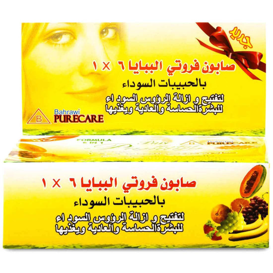 بابايا صابونه فروتي بالحبيبات 135 جم 6*1 بابايا صابونه فروتي بالحبيبات 135 جم 6*1