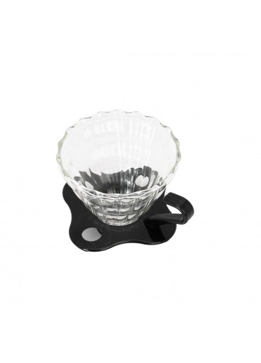 مقطر قهوة V60 زجاجي ، وسط