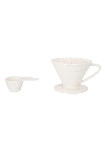 مقطر قهوة V60 زجاجي ، كبير