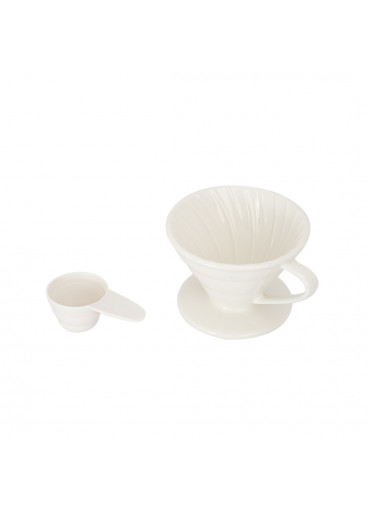 مقطر قهوة V60 زجاجي ، كبير