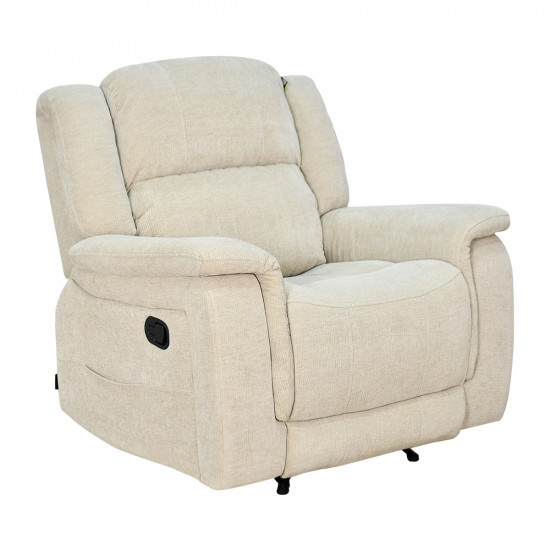 ينظف كرسي استرخاء فاخر ثابت قماش بيج