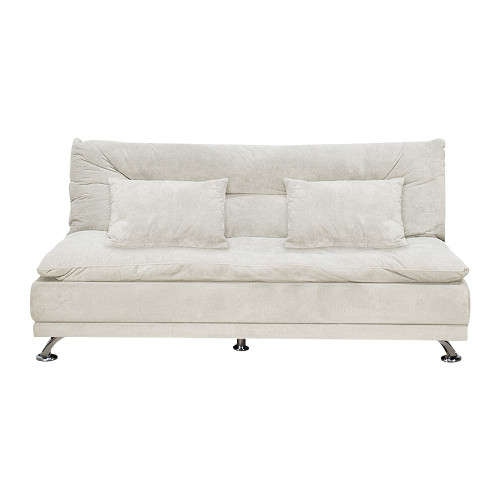 كنبة قابلة للتعديل إلى سرير رمادي بيج