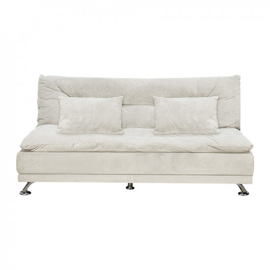 كنبة قابلة للتعديل إلى سرير رمادي بيج