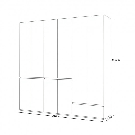 دولاب ملابس مودرن خشبي 6 باب دولاب ملابس مودرن خشبي 6 باب