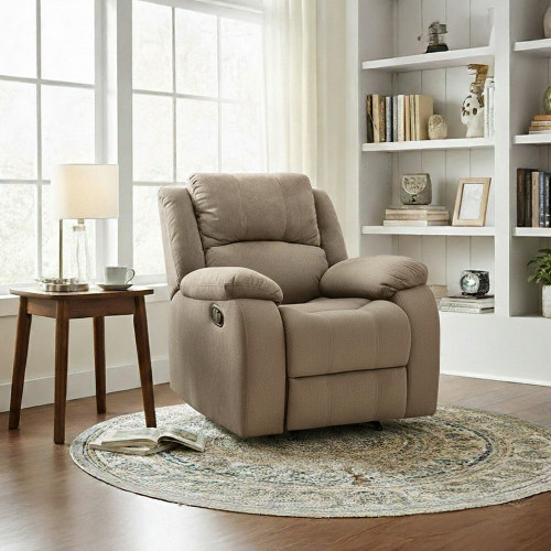 كرسي استرخاء ثابت قماش كافيه كرسي استرخاء ثابت قماش كافيه