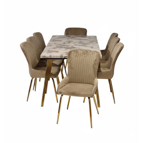 طقم طاولات طعام 8 كراسي سطح رخامي طقم طاولات طعام 8 كراسي سطح رخامي