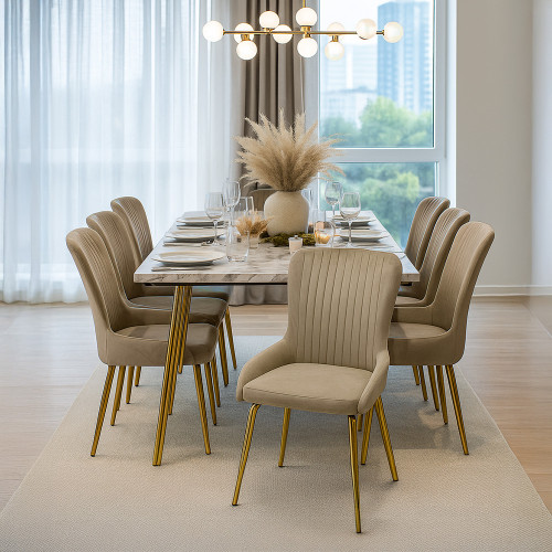 طقم طاولات طعام 8 كراسي سطح رخامي طقم طاولات طعام 8 كراسي سطح رخامي