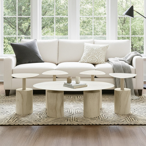 طقم طاولات قهوة 5 قطع معدني مع سطح سيراميك طقم طاولات قهوة 5 قطع معدني مع سطح سيراميك