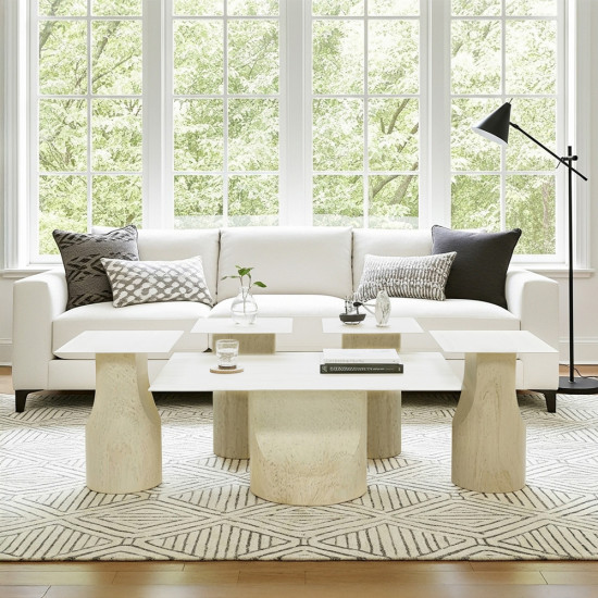 طقم طاولات قهوة 5 قطع معدني مع سطح سيراميك طقم طاولات قهوة 5 قطع معدني مع سطح سيراميك