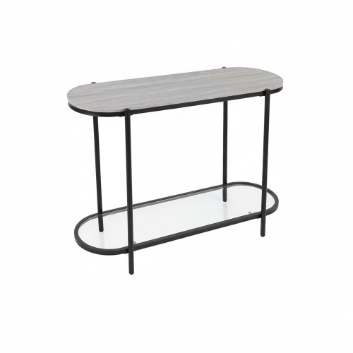كونسول مودرن سطح خشب مع رف زجاجي كونسول مودرن سطح خشب مع رف زجاجي