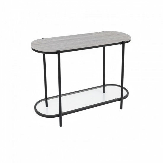 كونسول مودرن سطح خشب مع رف زجاجي كونسول مودرن سطح خشب مع رف زجاجي