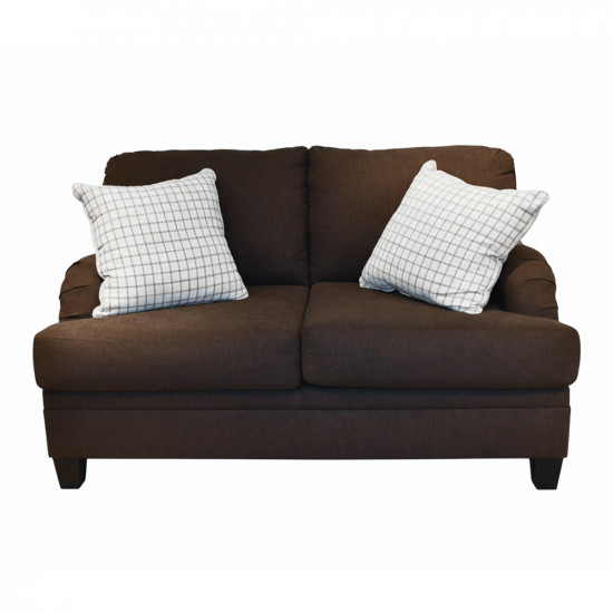 طقم كنب 2 مقاعد وكرسي مودرن بني