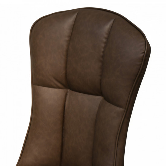 كرس طاولة طعام فاخر جلد بأرجل معدنية 